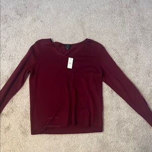 Talbots Red Long Sleeve Fitted Sweater